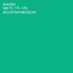 #0AB381 - Mountain Meadow Color Image