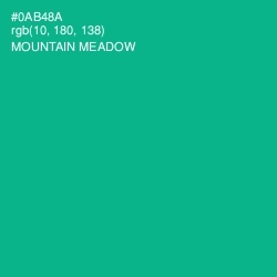 #0AB48A - Mountain Meadow Color Image