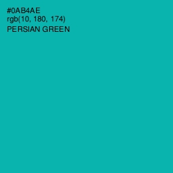 #0AB4AE - Persian Green Color Image