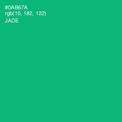 #0AB67A - Jade Color Image