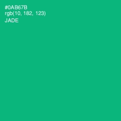 #0AB67B - Jade Color Image