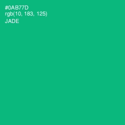 #0AB77D - Jade Color Image