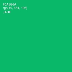 #0AB86A - Jade Color Image