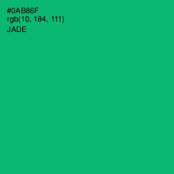 #0AB86F - Jade Color Image