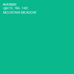 #0AB88E - Mountain Meadow Color Image