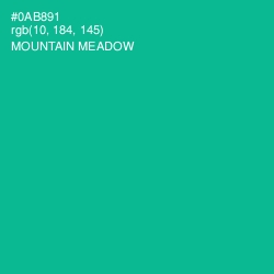 #0AB891 - Mountain Meadow Color Image