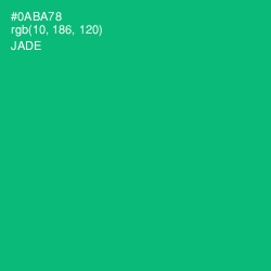 #0ABA78 - Jade Color Image