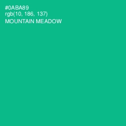 #0ABA89 - Mountain Meadow Color Image