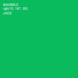 #0ABB5D - Jade Color Image