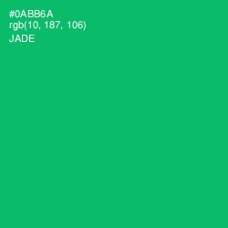 #0ABB6A - Jade Color Image