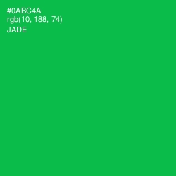 #0ABC4A - Jade Color Image