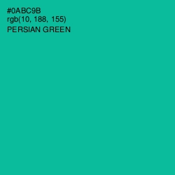 #0ABC9B - Persian Green Color Image