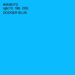 #0ABCFD - Dodger Blue Color Image