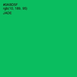 #0ABD5F - Jade Color Image