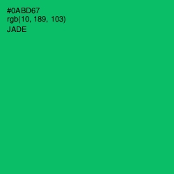 #0ABD67 - Jade Color Image