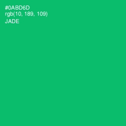 #0ABD6D - Jade Color Image