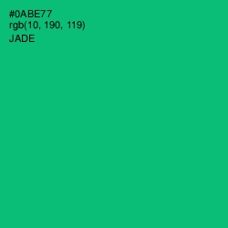 #0ABE77 - Jade Color Image