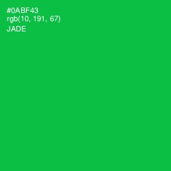 #0ABF43 - Jade Color Image