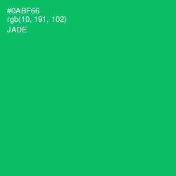 #0ABF66 - Jade Color Image