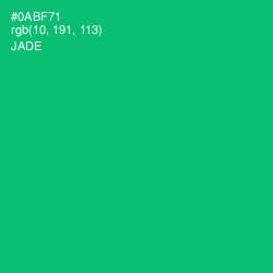 #0ABF71 - Jade Color Image