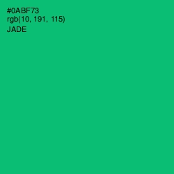 #0ABF73 - Jade Color Image