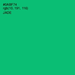 #0ABF74 - Jade Color Image