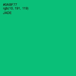 #0ABF77 - Jade Color Image