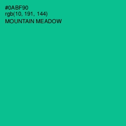 #0ABF90 - Mountain Meadow Color Image