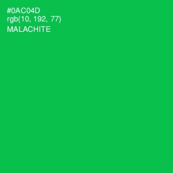 #0AC04D - Malachite Color Image