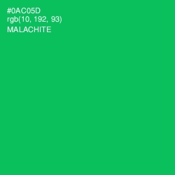 #0AC05D - Malachite Color Image