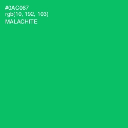 #0AC067 - Malachite Color Image