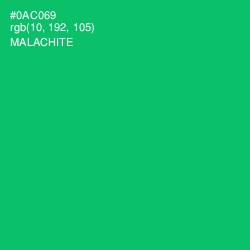 #0AC069 - Malachite Color Image
