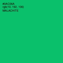 #0AC06A - Malachite Color Image