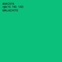 #0AC07A - Malachite Color Image