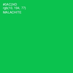 #0AC24D - Malachite Color Image