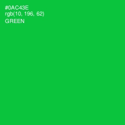 #0AC43E - Green Color Image
