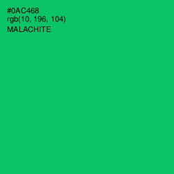 #0AC468 - Malachite Color Image