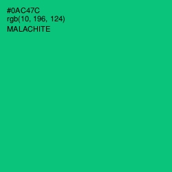 #0AC47C - Malachite Color Image