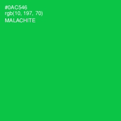 #0AC546 - Malachite Color Image