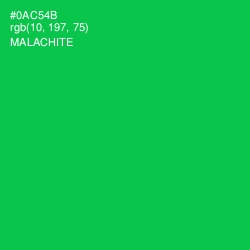 #0AC54B - Malachite Color Image