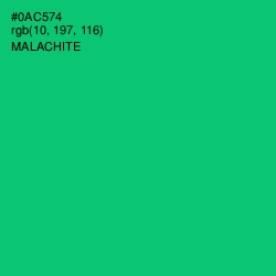 #0AC574 - Malachite Color Image