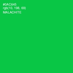 #0AC645 - Malachite Color Image