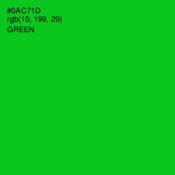 #0AC71D - Green Color Image