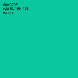 #0AC79F - Caribbean Green Color Image