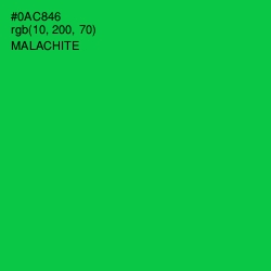 #0AC846 - Malachite Color Image