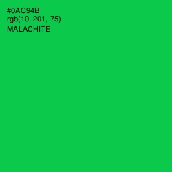 #0AC94B - Malachite Color Image