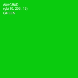 #0ACB0D - Green Color Image