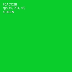 #0ACC2B - Green Color Image