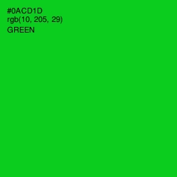 #0ACD1D - Green Color Image