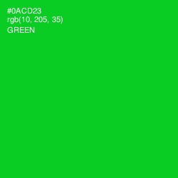 #0ACD23 - Green Color Image